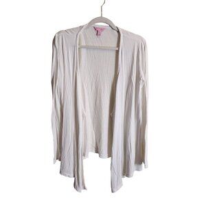 Lilly Pulitzer Wrena Cardigan Sweater White Viscose Size S